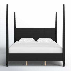 Black Four Poster Beds You'll Love | Wayfair